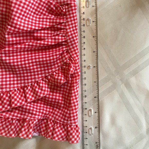 NEW Lime Ricki Red Gingham Swim Skirt XS: Modest w/attached swim bottoms - Picture 3 of 8